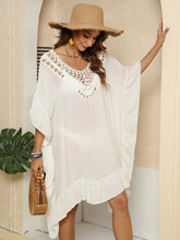 Hazel Blues® | Cutout Ruffled Half Sleeve Cover-Up