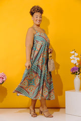 Boho Chic Floral Maxi Dress Curves