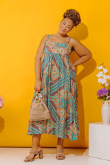 Boho Chic Floral Maxi Dress Curves