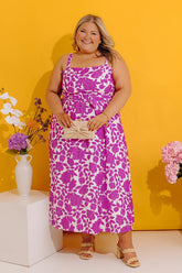 Garden Affair Floral Midi Dress Curves