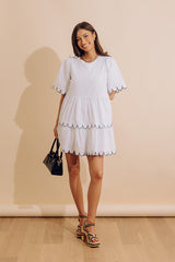 State Of Grace Scalloped Mini Dress