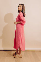 Beach Day Terry Stripe Maxi Dress in Pink