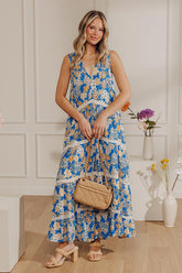 Tucson Sunsets Floral Tiered Maxi Dress