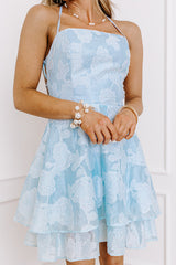 Opulent Occasion Jacquard Mini Dress