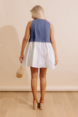 Small Town Girl Mini Dress in Navy