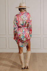 Cityscape Moment Satin Mini Dress
