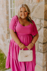 Sweet Aroma Midi in Dark Blush Curves