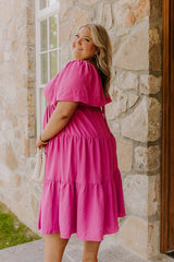 Sweet Aroma Midi in Dark Blush Curves