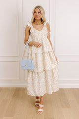 Whimsical Wonders Embroidered Tiered Midi Dress