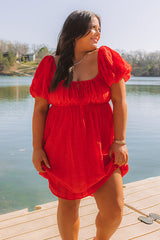 Patio Vibes Eyelet Mini Dress Curves