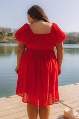 Patio Vibes Eyelet Mini Dress Curves