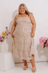 Sweet Embrace Floral Midi Dress Curves