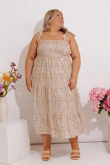 Sweet Embrace Floral Midi Dress Curves