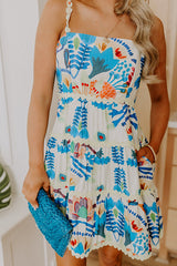 Cosmos In Cozumel Floral Mini Dress in Yellow