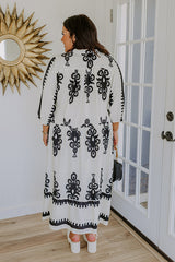 Playa Del Perfection Midi Dress in Cream Curves