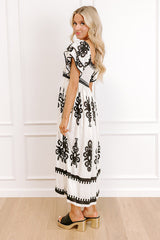 Bungalow Party Smocked Midi Dress in Cream