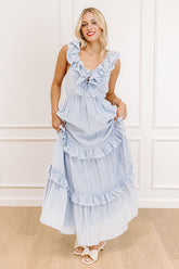 Chateau Vineyard Front Tie Maxi Dress