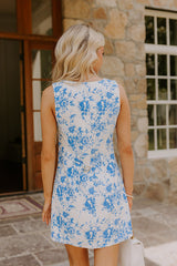 Martinis In Milan Floral Linen-Blend Mini Dress