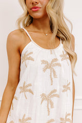 Palm Trees Please Embroidered Midi Dress