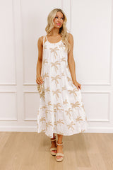 Palm Trees Please Embroidered Midi Dress