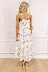 Palm Trees Please Embroidered Midi Dress