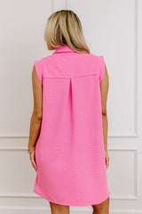 Coastal Dreamer Mini Dress in Bubblegum Pink