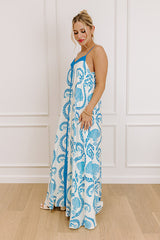 Oceanside Bliss Floral Maxi Dress