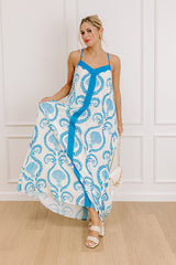 Oceanside Bliss Floral Maxi Dress
