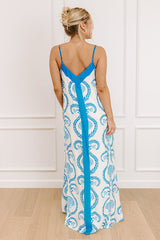 Oceanside Bliss Floral Maxi Dress