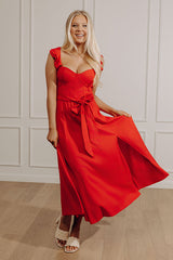 Haute In Here Linen-Blend Maxi Dress