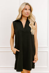 Coastal Dreamer Mini Dress in Black