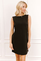 Rooftop Lounge Mini Dress in Black