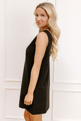 Rooftop Lounge Mini Dress in Black