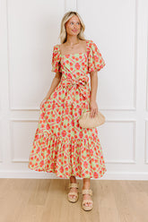 Sweet Skies Floral Midi Dress