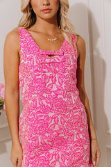 Radiant Garden Jacquard Mini Dress