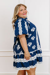 Lei And Mai Tais Floral Mini Dress Curves