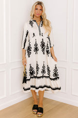 Playa Del Perfection Midi Dress in Cream