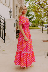 Santorini Bliss Maxi Dress in Pink