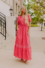 Santorini Bliss Maxi Dress in Pink
