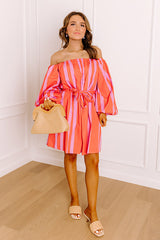 Sweet Spin Stripe Mini Dress