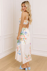 Simply Charming Floral Cut Out Midi Dress
