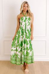 Vacay Vibes Floral Linen-Blend Maxi Dress