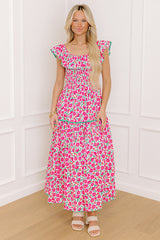 Sweet Garden Floral Midi Dress