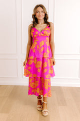 Serene Energy Floral Midi Dress