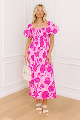 Lush Rows Floral Midi Dress