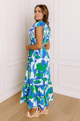 Lover's Lagoon Floral Midi Dress