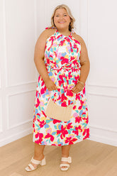 Sunny Disposition Floral Midi Dress Curves