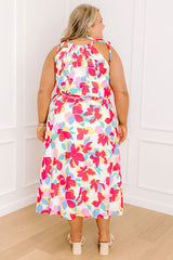 Sunny Disposition Floral Midi Dress Curves