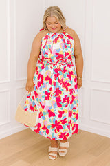 Sunny Disposition Floral Midi Dress Curves
