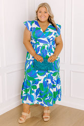 Lover's Lagoon Floral Midi Dress Curves